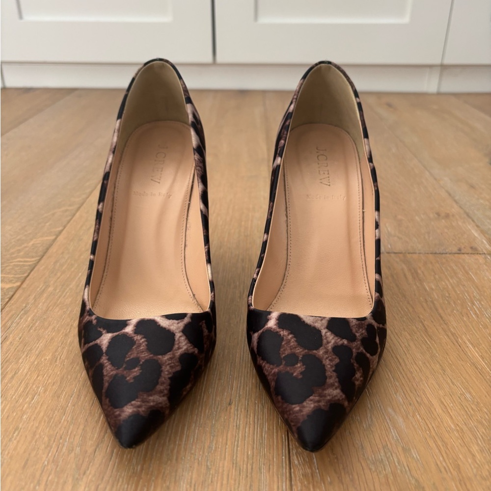 J. Crew Brown Leopard Print Heels